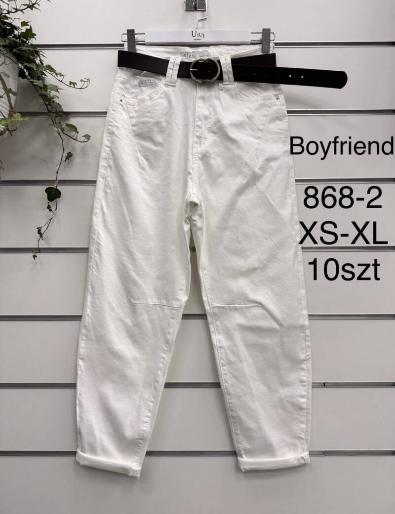 Spodnie damskie jeansy Roz XS-XL, 1 Kolor Paczka 10 szt
